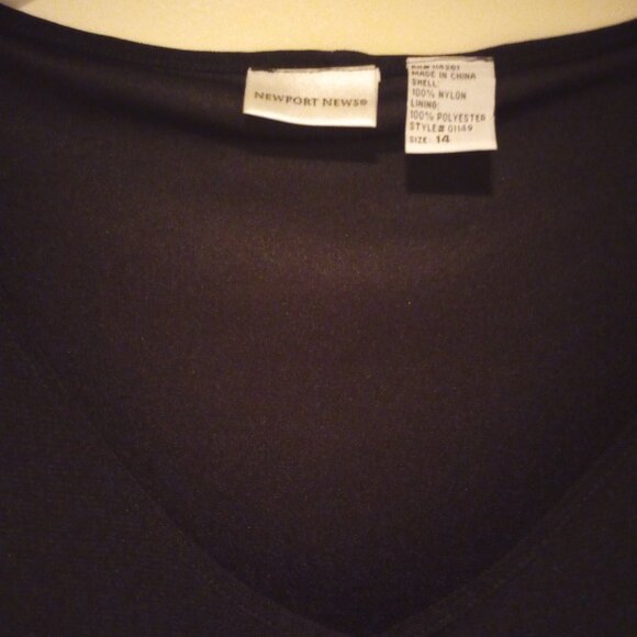 Newport News gorgeous long maxi dress blk size 12/14 New! - Picture 7 of 10